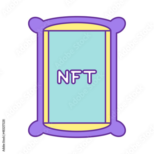 Isolated NFT icon Digital transaction concept Vecto
