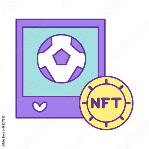 Isolated NFT icon Digital transaction concept Vecto