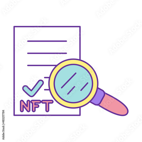 Isolated NFT icon Digital transaction concept Vecto