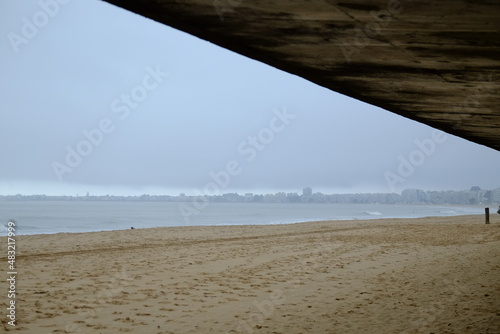 The beach of Pornichet in winter. The 10th January 2022, France. © Yann Vernerie