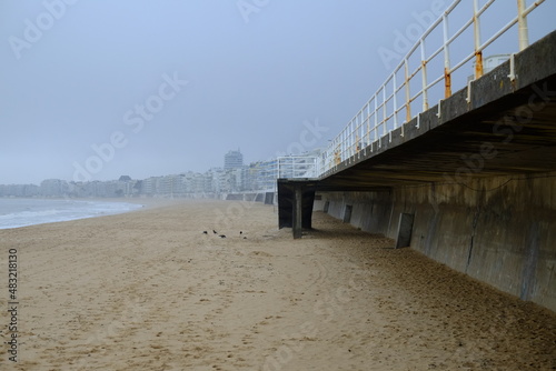 The beach of Pornichet in winter. The 10th January 2022  France.