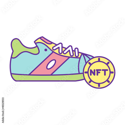 Isolated NFT icon Digital transaction concept Vecto