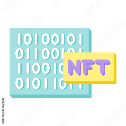 Isolated NFT icon Digital transaction concept Vecto