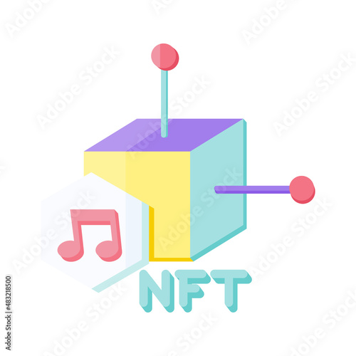 Isolated NFT icon Digital transaction concept Vecto