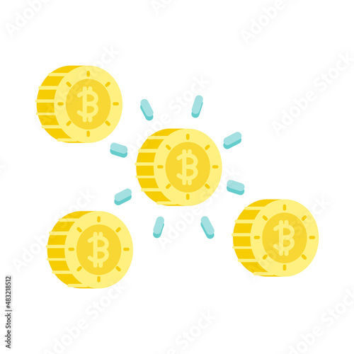 Isolated NFT icon Digital transaction concept Vecto