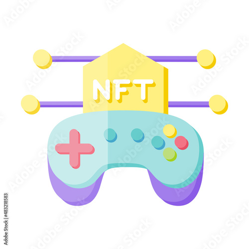 Isolated NFT icon Digital transaction concept Vecto