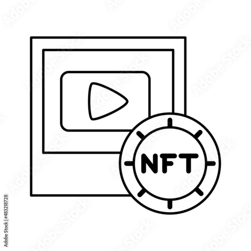 Isolated NFT icon Digital transaction concept Vecto