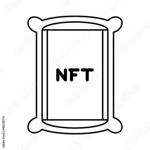 Isolated NFT icon Digital transaction concept Vecto