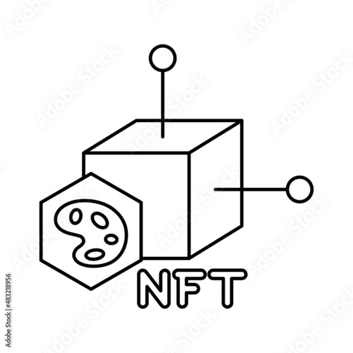 Isolated NFT icon Digital transaction concept Vecto