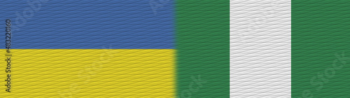 Nigeria and Ukraine Fabric Texture Flag – 3D Illustration