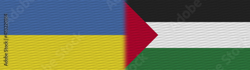 Palestine and Ukraine Fabric Texture Flag – 3D Illustration