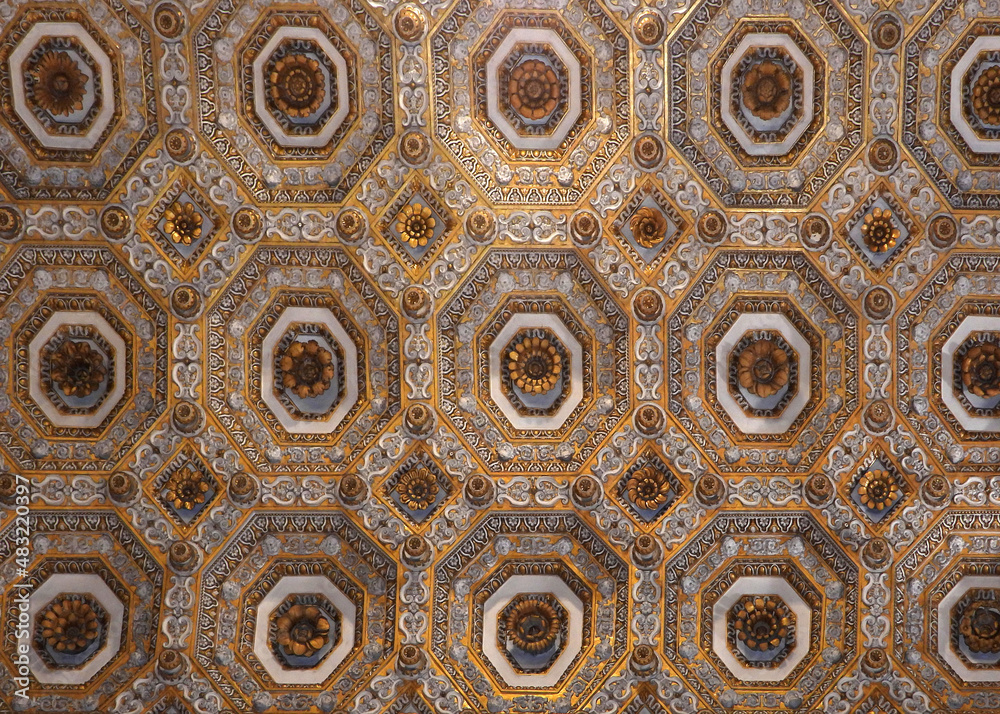 Vatican fancy decorations of the ceiling