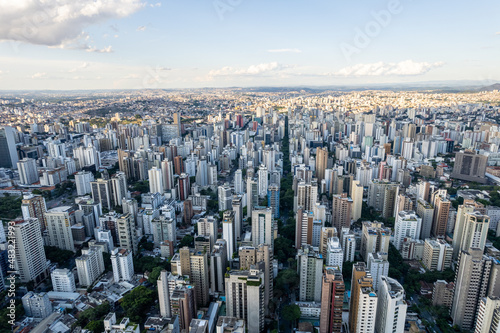 Aerial view of the city of Belo Horizonte, in Minas Gerais, Brazil. © Brastock Images
