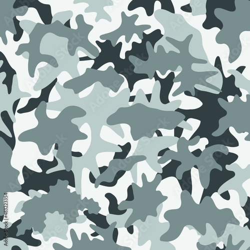 winter snow gray soldier stealth battlefield urban city camouflage stripes pattern military background concept