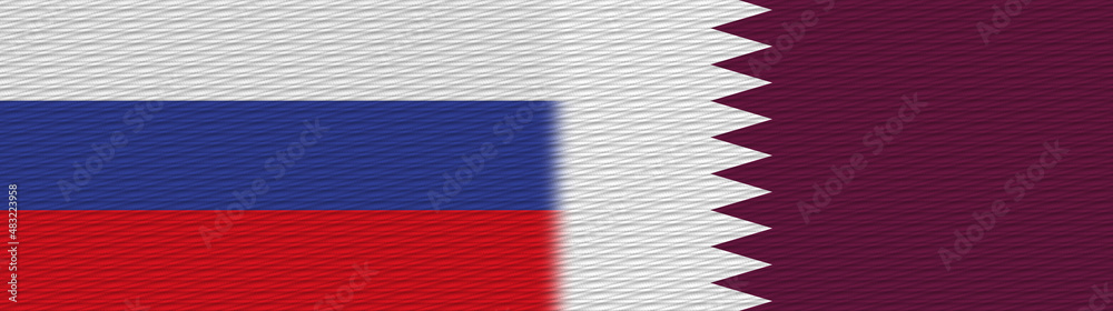Qatar and Russia Fabric Texture Flag – 3D Illustration Qatar and Russia Fabric Texture Flag – 3D Illustration