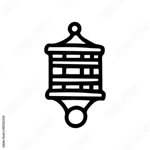 fishing cage feeder line vector doodle simple icon