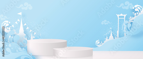 3d Background products for Songkran Festival