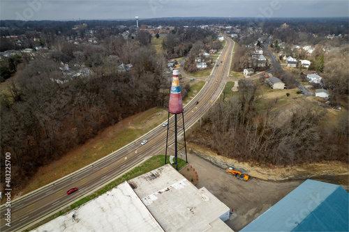 Aerial drone photo of Collinsville, Illinois