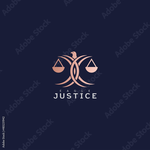 Eagle Justice Logo Design Template