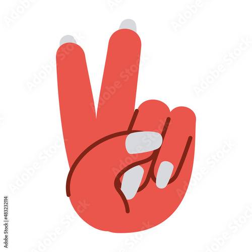 peace hand symbol