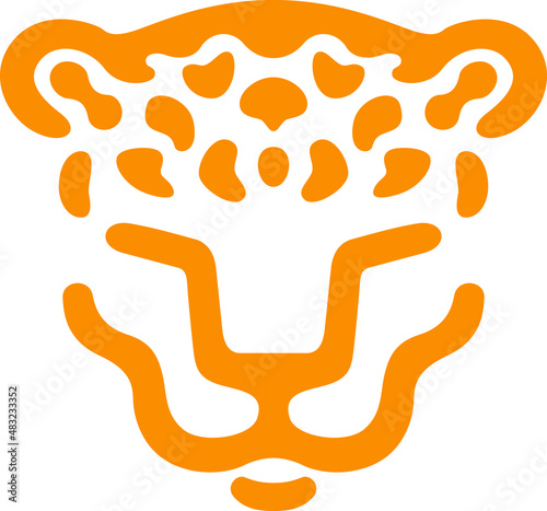 Simple Abstract Design of Leopard Head
