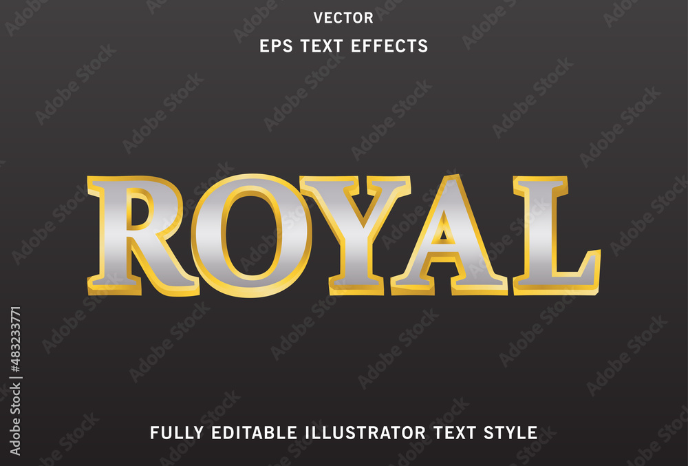 royal text effect with luxury style. royal text effect with luxury style.
