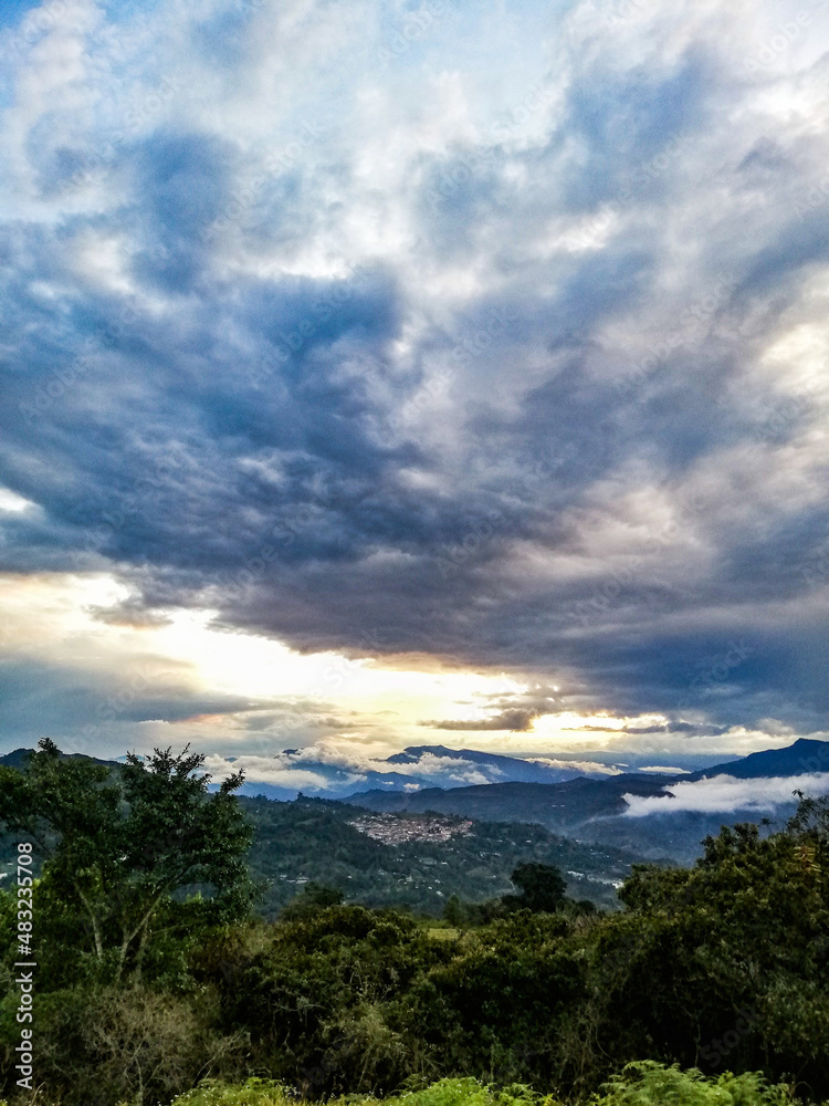 Fototapeta premium clouds over the mountains