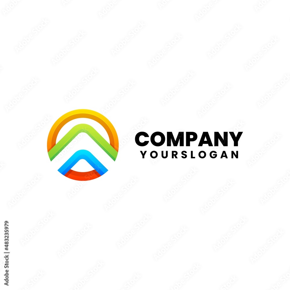 colorful modern letter a logo design colorful modern letter a logo design