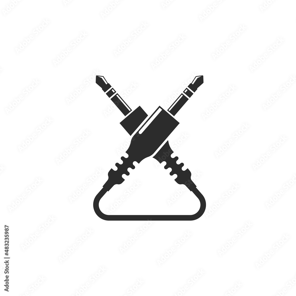 audio jack icon vector illustration design template audio jack icon vector illustration design template