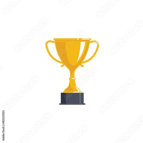 golden trophy vector illustration design