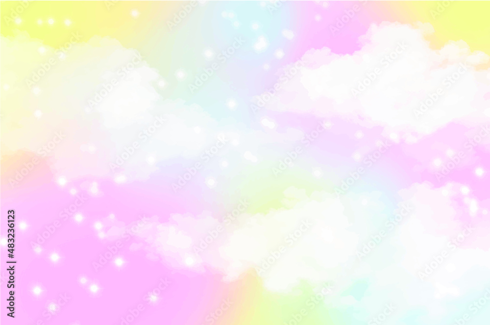 Hand painted pastel sky background