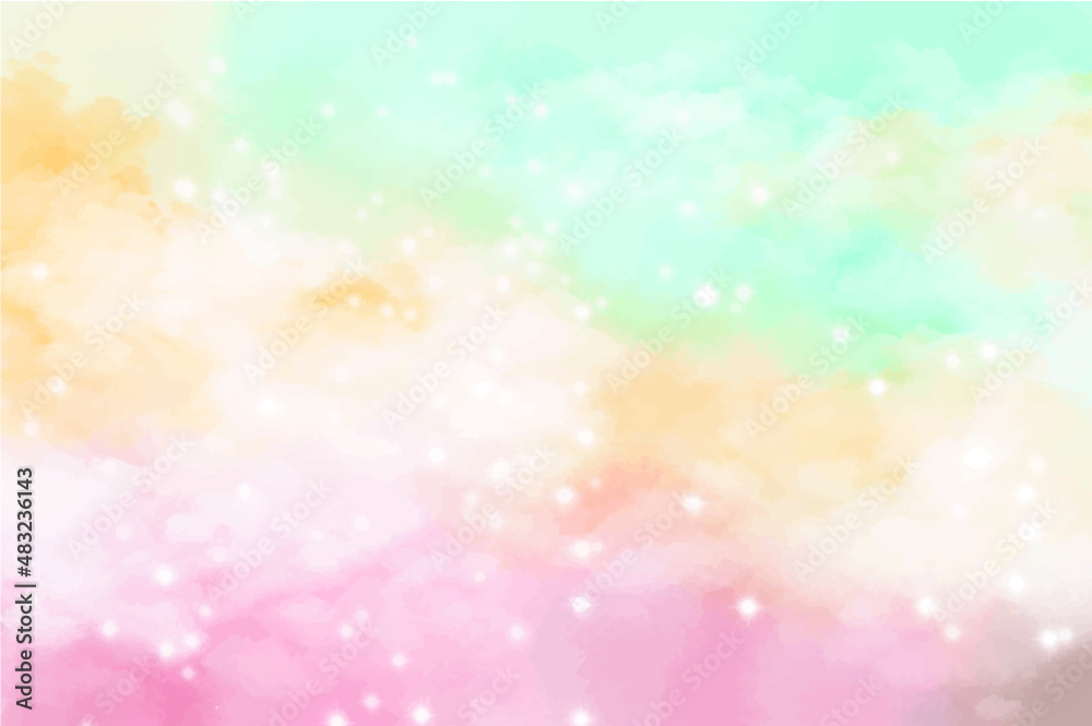 Hand painted pastel sky background