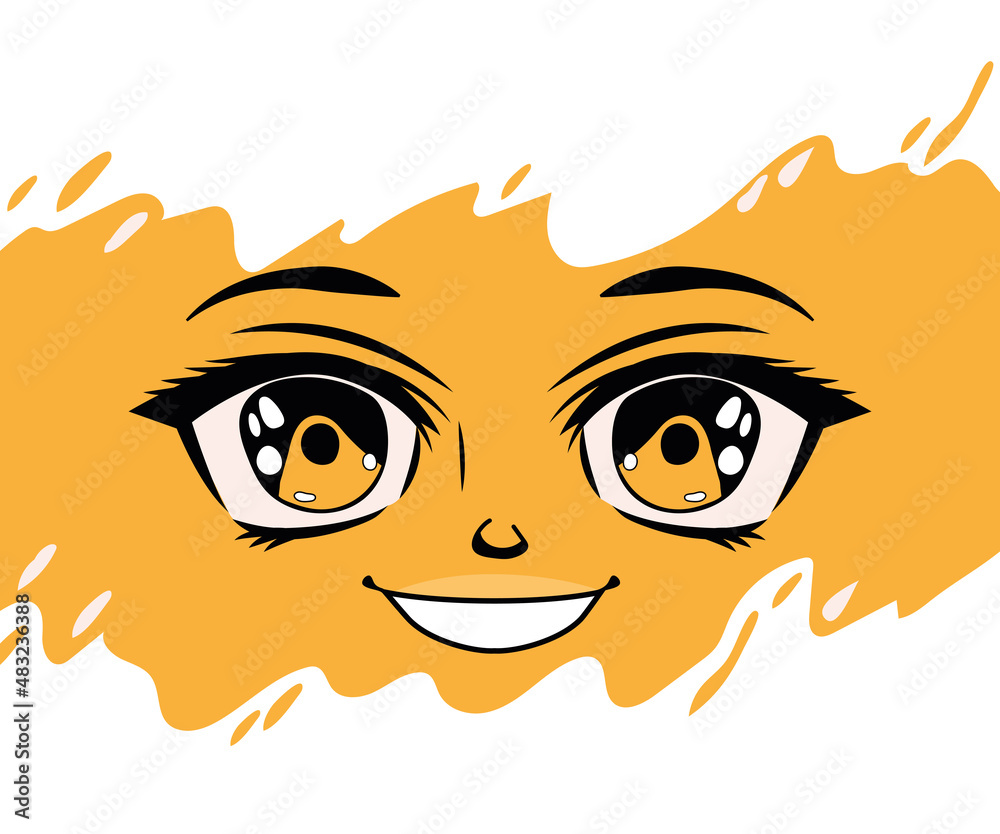 Fototapeta premium smiling anime face