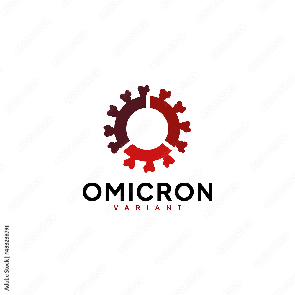 Omicron Variant Icon Logo Vector Omicron Variant Icon Logo Vector