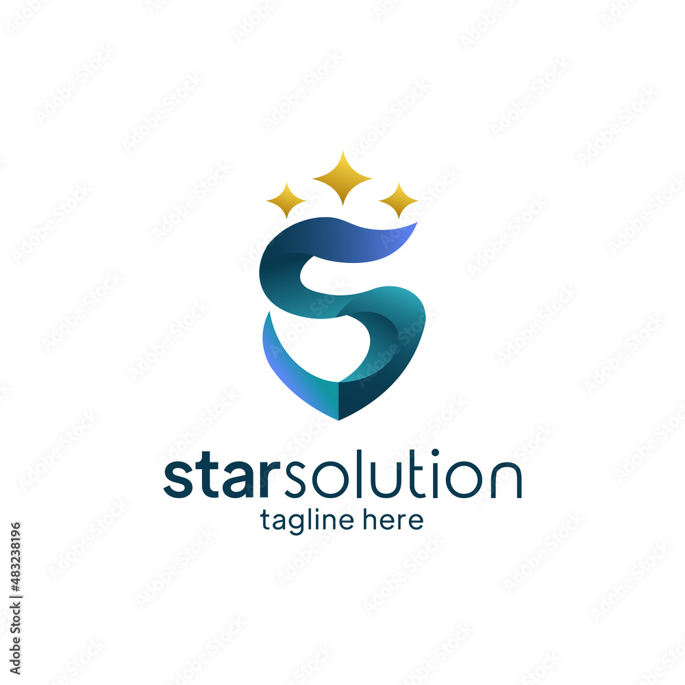 Creative Letter S Logo Vector, Solution Star, Problem Solving Star Logo for Business Logo. Creative Letter S Logo Vector, Solution Star, Problem Solving Star Logo for Business Logo.