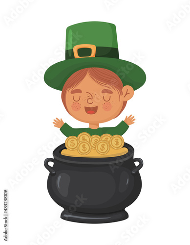 leprechaun with golden pot