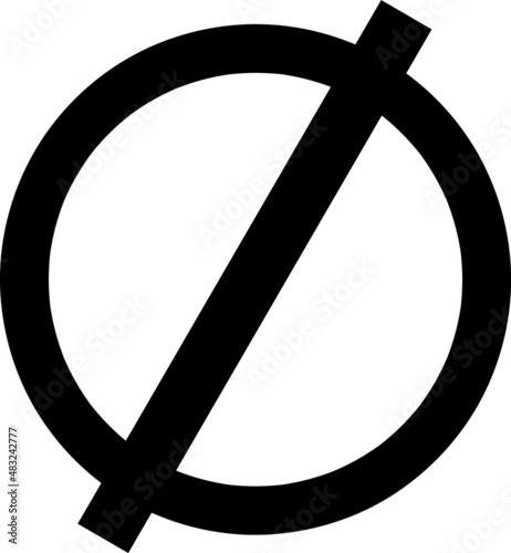 Diameter symbol icon vector illustration on white background..eps