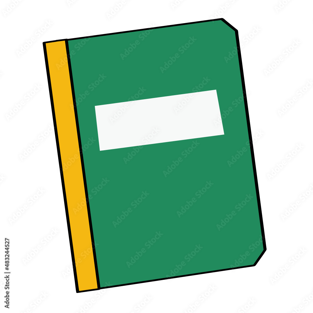 Green book sticker illustration Green book sticker illustration