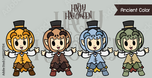 cartoon, illustration, boy, people, vector, character, children, child, fun, set, christmas, funny, kids, halloween, kid, hat, art, drawing, play, group, elf, family, costume