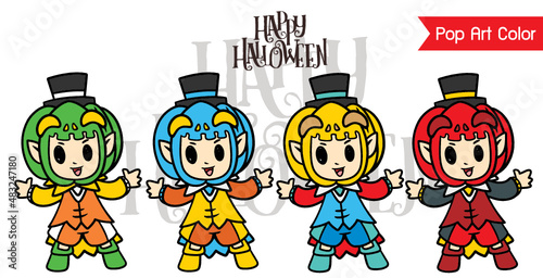 cartoon, illustration, boy, people, vector, character, children, child, fun, set, christmas, funny, kids, halloween, kid, hat, art, drawing, play, group, elf, family, costume