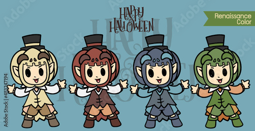 cartoon, illustration, boy, people, vector, character, children, child, fun, set, christmas, funny, kids, halloween, kid, hat, art, drawing, play, group, elf, family, costume