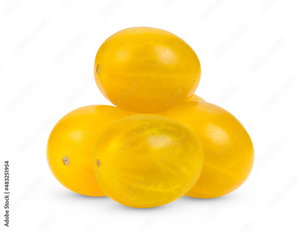 Yellow cherry Tomatoes isolated on white Yellow cherry Tomatoes isolated on white