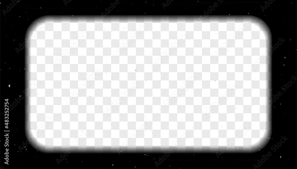 Old cinematic frame on a transparent background. Old cinematic frame on a transparent background.