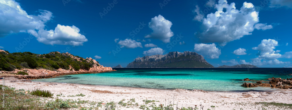 Fototapeta premium Crystal clear water on the doctor's beach, Olbia - Sardinia