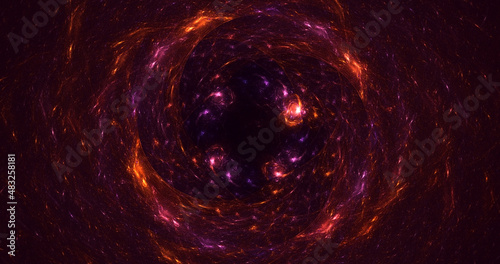 3D rendering abstract round light background