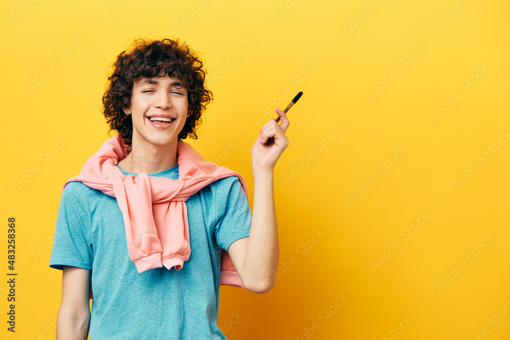 man with a pencil in hand thought process isolated backgrounds man with a pencil in hand thought process isolated backgrounds