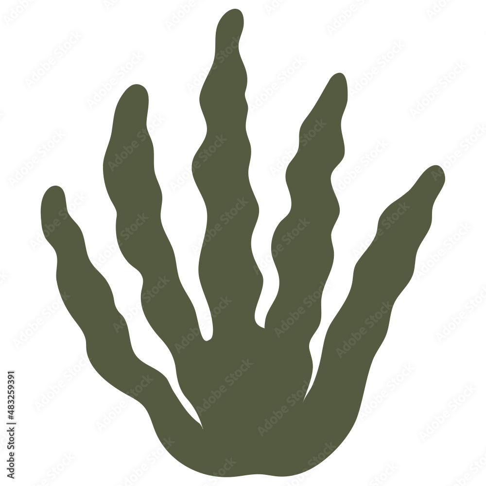 Grass shape vector illustration in bohemian design Grass shape vector illustration in bohemian design
