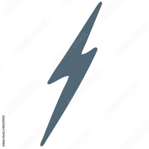 Lightning bolt vector illustration in bohemian design