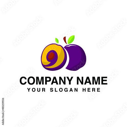 plum mascot logo