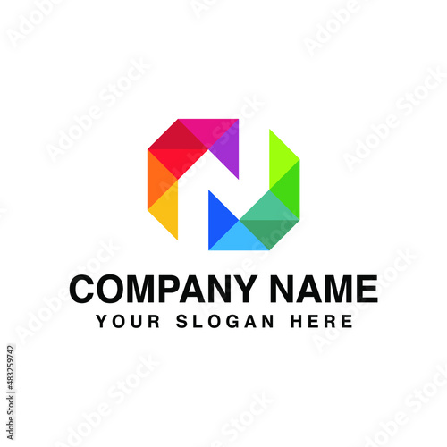 Free Download technology letter N logo - GFXLoad